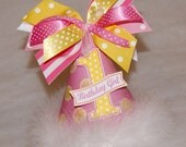 Pink Lemonade and Yellow Polka Dot Party Hat