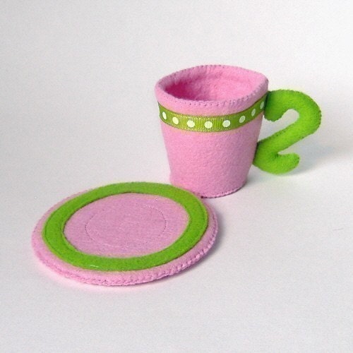 Felt Food Pattern Tea Party Set - PDF