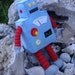 Retro Robot Plushie DIY Felt Doll PDF Pattern