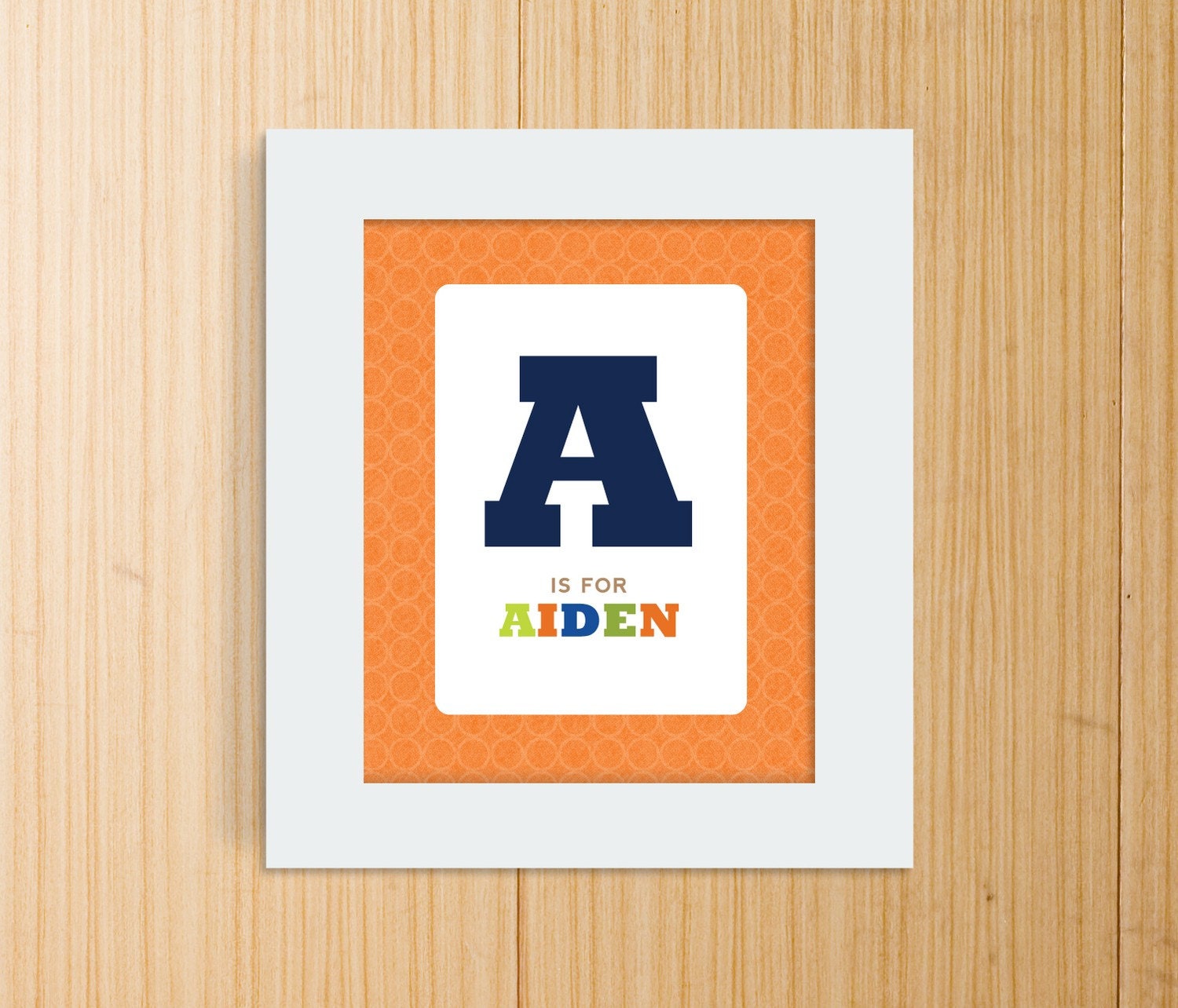 8x10 Customized Letter and Name Print