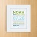 Modern Typography Birth Print