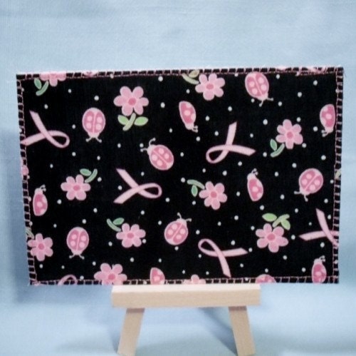 But Ive bought a big bat Breast Cancer Support Fabric Postcard