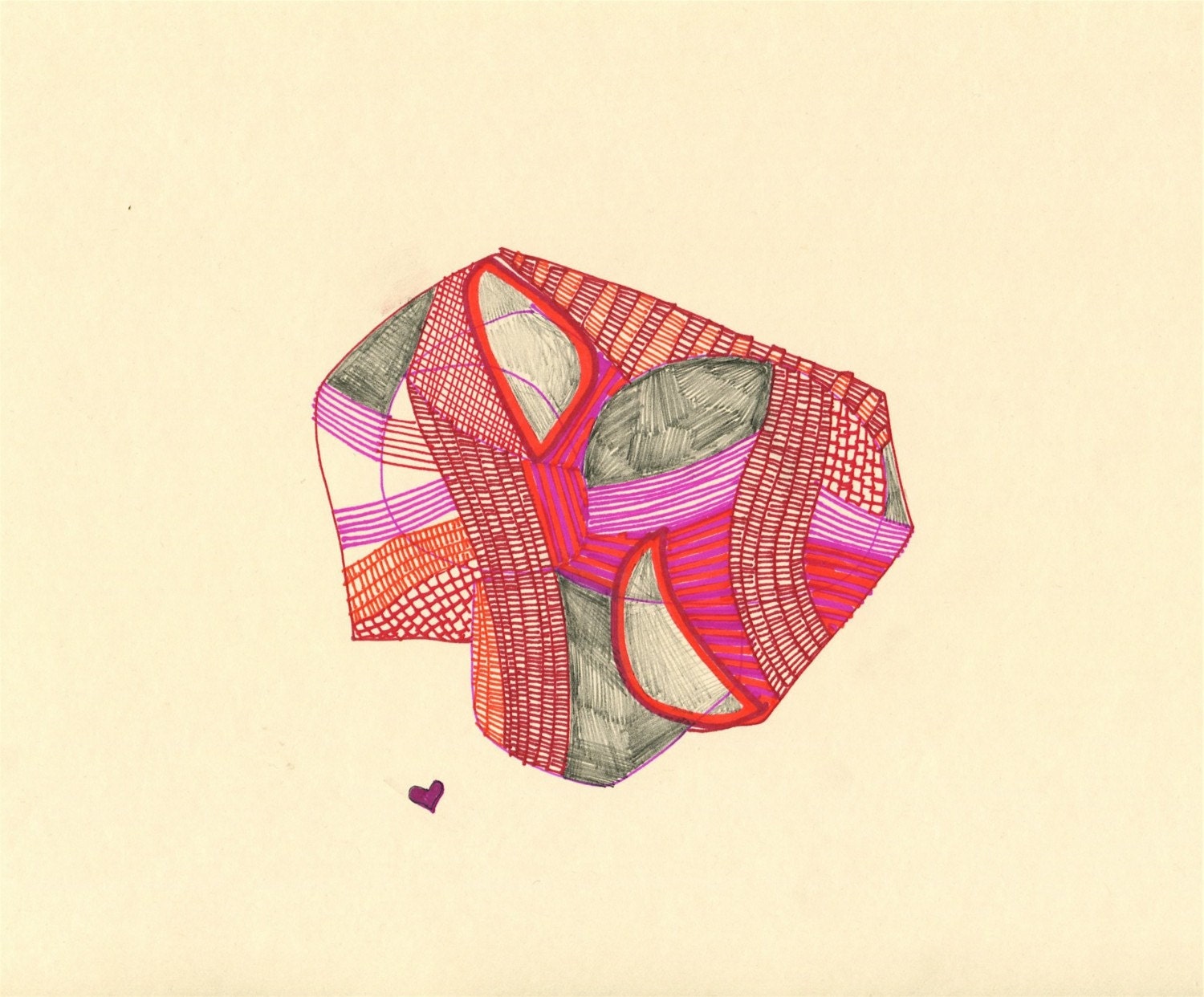 El Corazon. 8 1/2 in. x 11 in. print