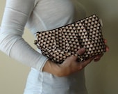Maddy Pleated Clutch Wristlet - Joel Dewberry Geo in Flax