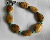 Picture Jasper and Turquoise Bracelet   Earth Meets Sky