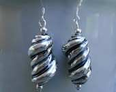 Sterling Silver Swirled Earrings