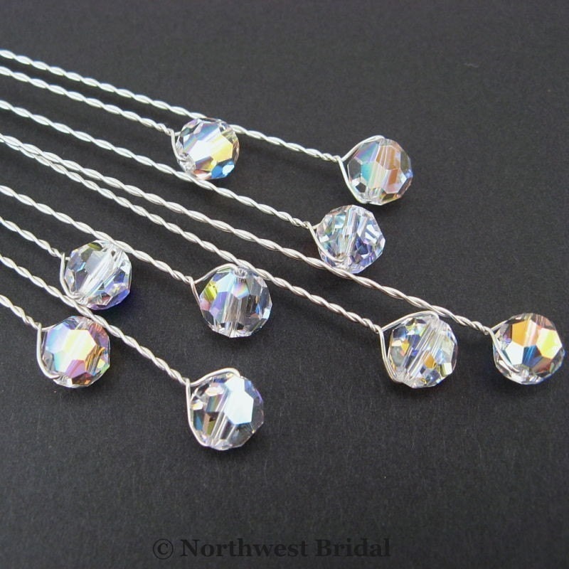 Swarovski Bouquet Jewelry Round Crystal Jewels 8mm 24 stems