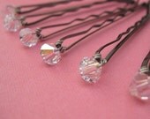 Swarovski Crystal Hair Pins 6mm Bicone set 10