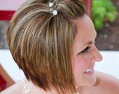 Bridal Rhinestone Hair Pins Bobby Pins Bling 10mm large Silver Clear set of 6 by NorthwestBridal