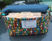 Mega Large Coupon Organizer Multi Colored Blue Lining