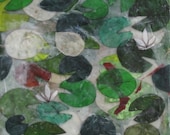Still Waters III, original encaustic, framed art