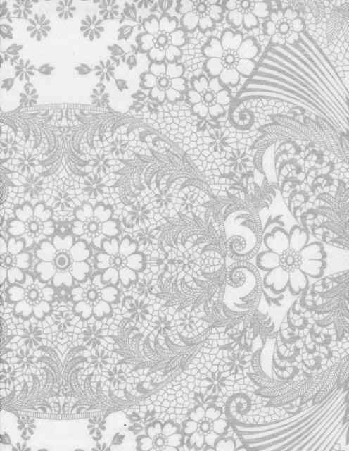 Silver Lace Oilcloth Yardage from Oilcloth Addict