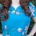 Vintage Blue Hawaiian Day Dress. Luau Cocktail Dress. VLV. Mini Dress