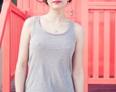 Eleana Grey Stripe Cotton Tank