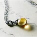 Citrine Necklace Sterling Silver November Wire Wrapped Birthstone Mustard Bamboo Fashion Under 50 Gifts