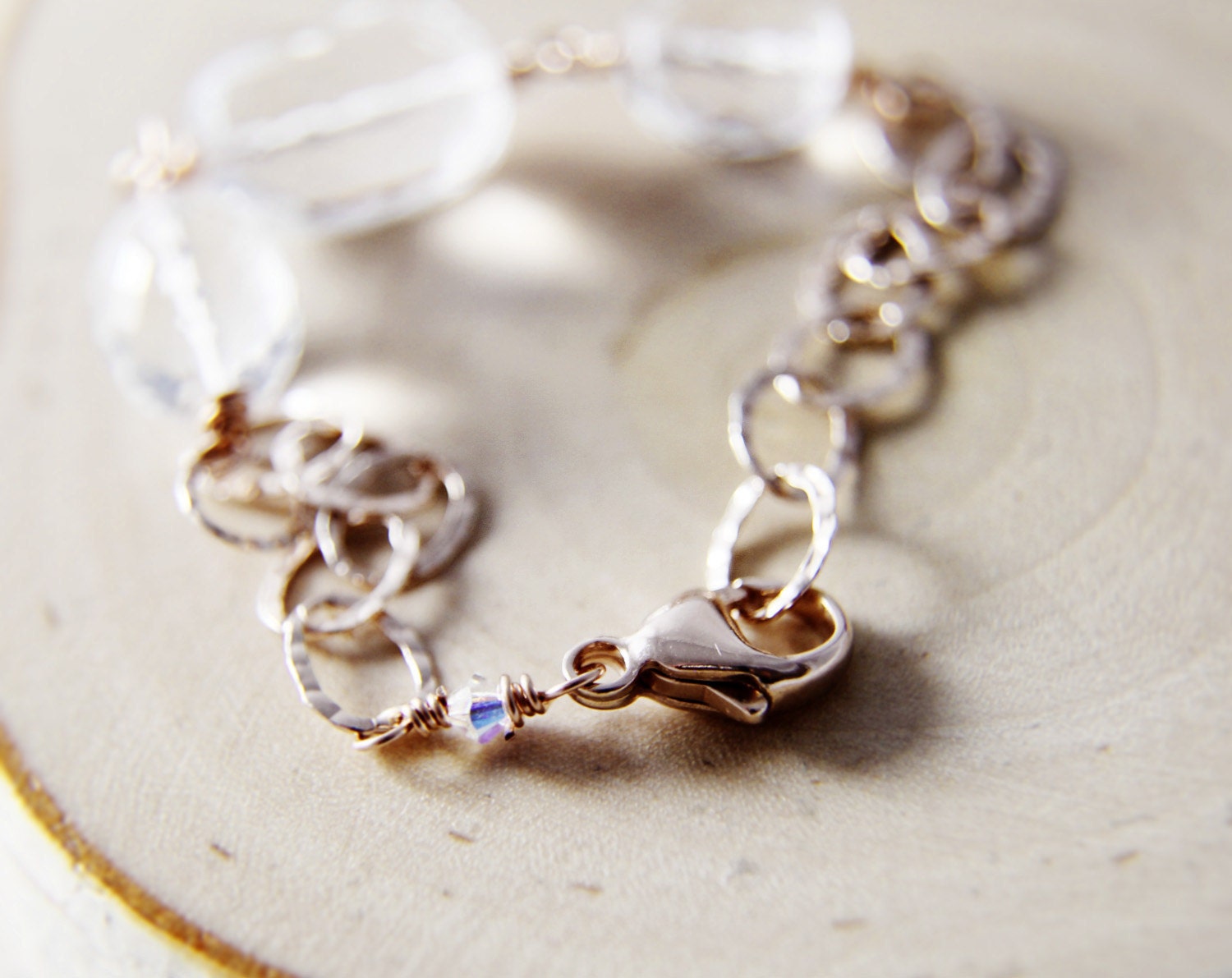 Jewelry Rose Gold Bracelet Gemstone Jewelry Crystal Quartz Fall Fashion