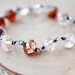 SALE Jewelry Crystal Bracelet Silver Peach Magma Orange PoleStar
