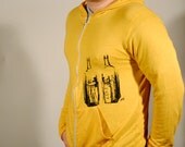Hand Screen  Printed Whiskey Bottle Unisex Hoodie