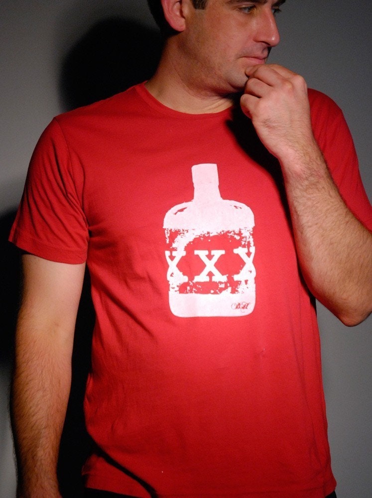 Screen Printed Poison Bottle Men's Basic Crew