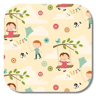 Riley Blake, Fly a Kite Collection by October Afternoon, Main Cream, 1 yard C2780