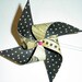 Vintage Alice 12 mini Pinwheel Twirlable Cupcake Cookie Toppers (custom orders welcome)