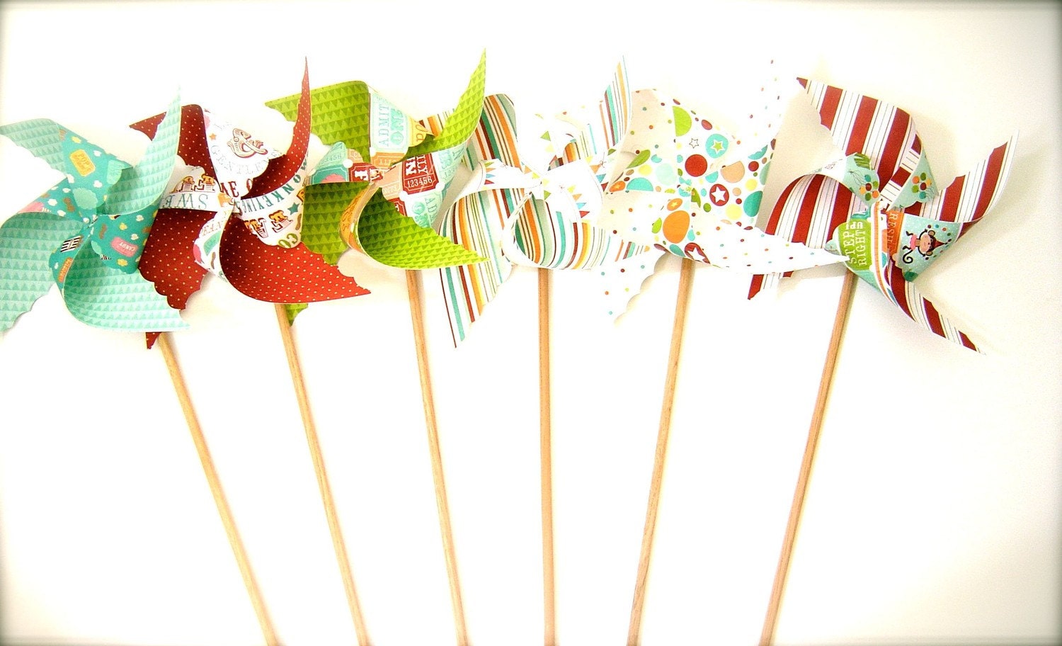 RESERVED Twirlable Pinwheels Circus Cotton Candy Popcorn Backyard Bouquet Gourmet Vintage Photo Props Spinning ooak
