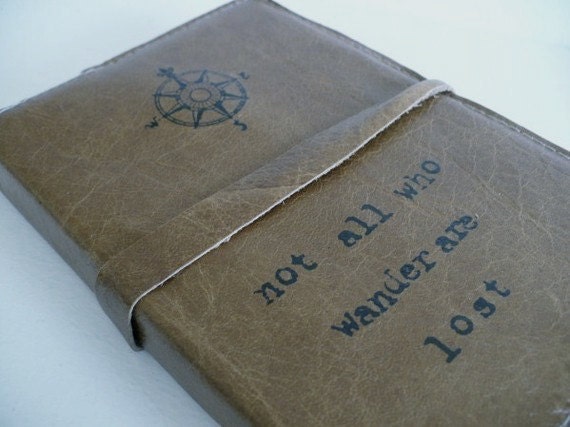leather journal handprinted custom for you comp/not all