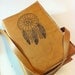 leather journal sketchbook handprinted for you custom dreamcatcher