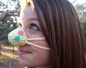 Spring Flower Power Nose Warmer, Teen, Tween, Woman, Nose Cozy, Crocheted, Cold Nose, Adult