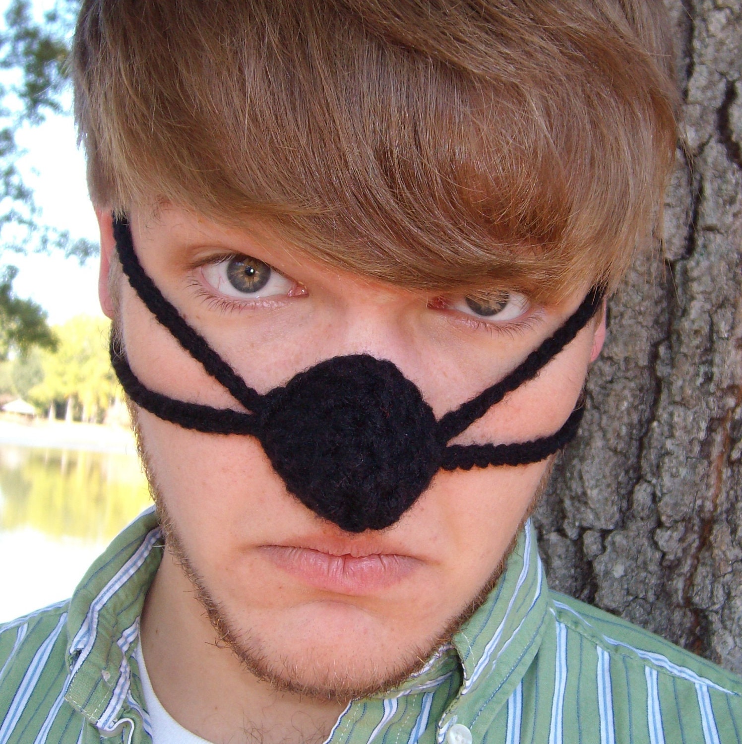 The Man in Black Nose Warmer, Outdoor Lover, Man or Woman, Teen, Nose Cozy, Crocheted, Nose Cover, Dad