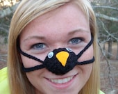 Penguin Nose Warmer, Nose Cozy, Crocheted, Tween, Teen, Adult, Unisex, Nose Mitten, Stocking Stuffer