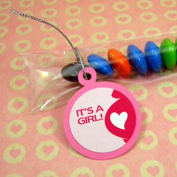 Baby Girl Shower Favors Pink, - Candy Treat Bags, Set of 12 Il_570xn