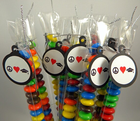 Graduation Favor Candy Bags - Peace & Love, Set of 12 Il_570xn