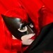 Superhero mask - Batwoman cosplay - black leather - Nocturnal - Made to Order