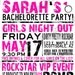 Bachelorettes Rock custom concert poster style party or shower invitation - digital file