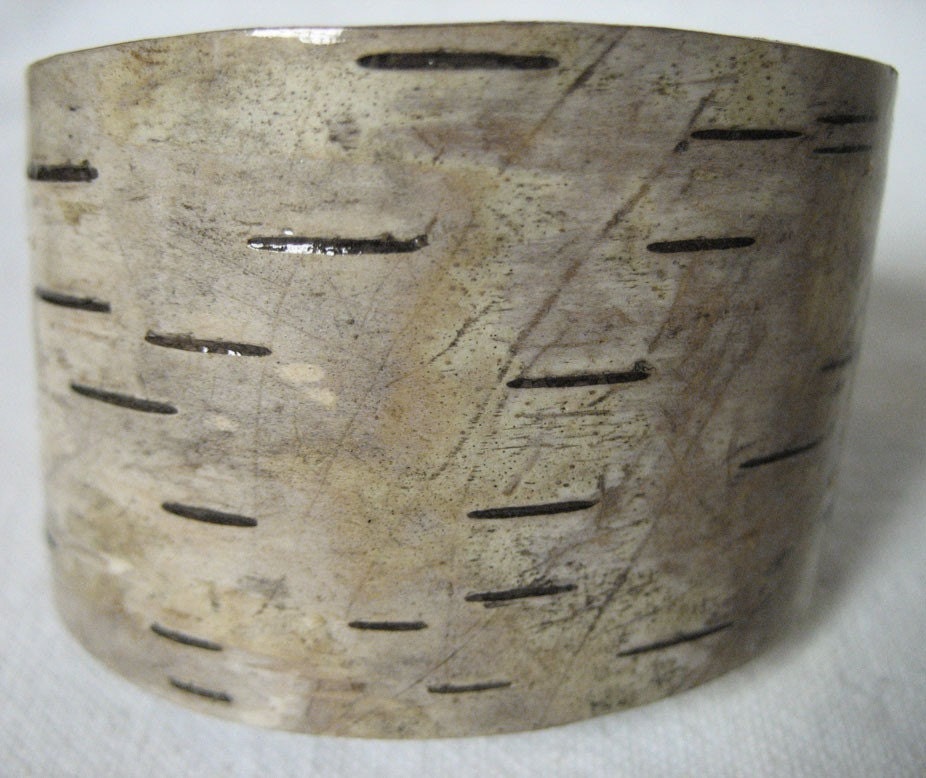 Birch bark cuff, Plumberry