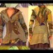 Fae Patchwork Fleece Jacket or Top . Shibori & LWI Hand Dyed Bamboo Organic Cotton . Original Design Goddess Wear Sm - Med