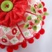 Super Duper Pincushion in Happy Garden with Extra Bells and Whistles