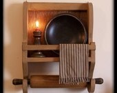 Farmhouse Primitive Rolling Pin Bowl Rack / Handmade / Custom Colors Available