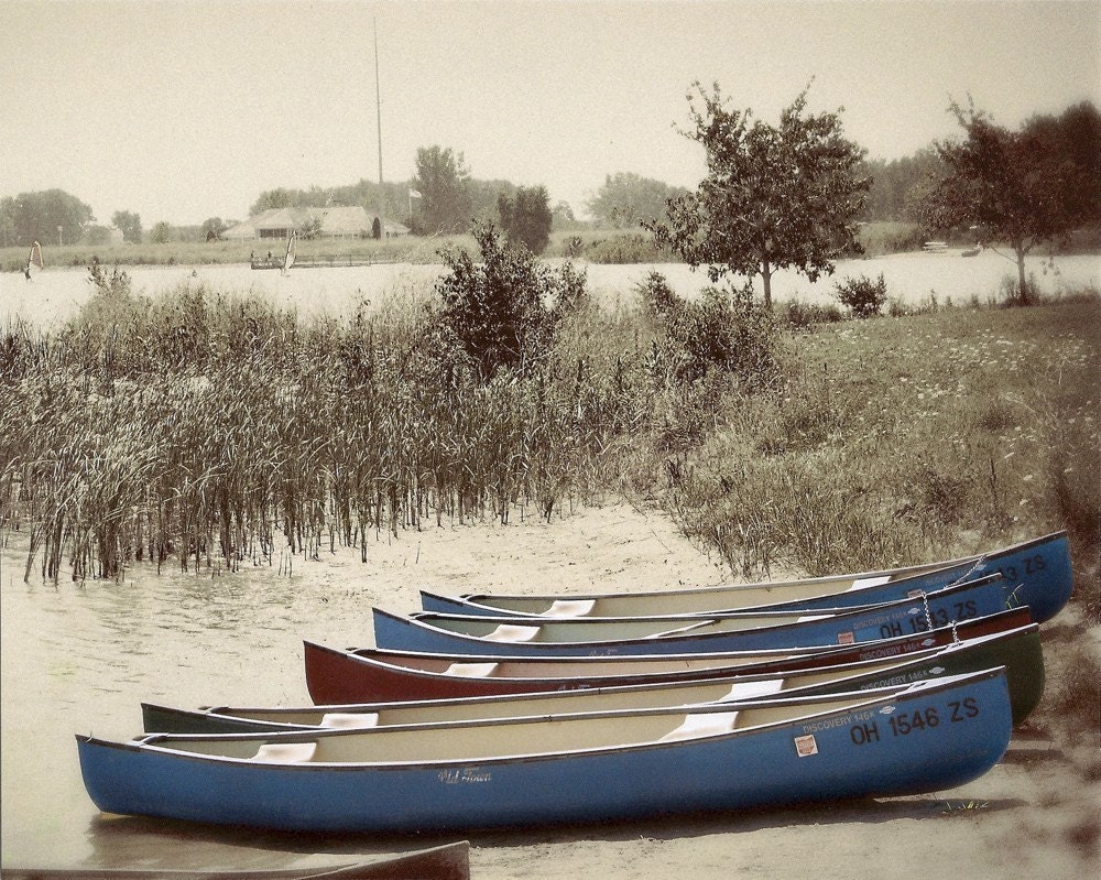 Canoes at Maumee Bay