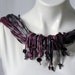 The Soba Scarf in Burgundy Plum and Gunmetal