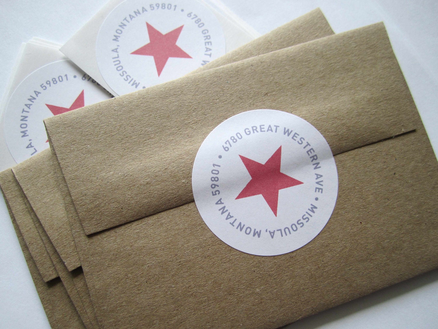 Return Address Stickers - Star (100qty)