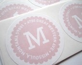 Return Address Stickers - Scallop (100qty)