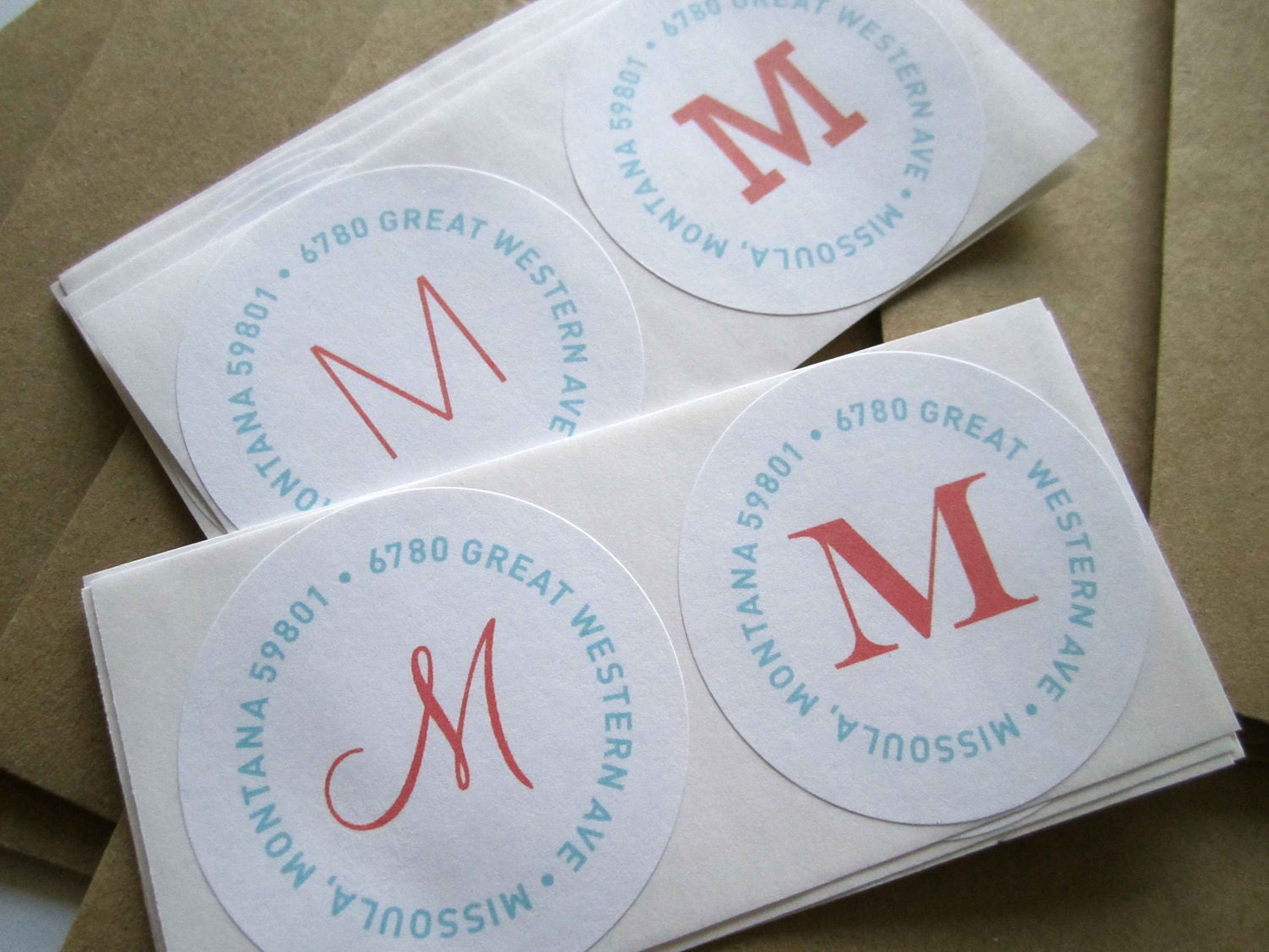 Return Address Labels - Monogram Medley (100qty)