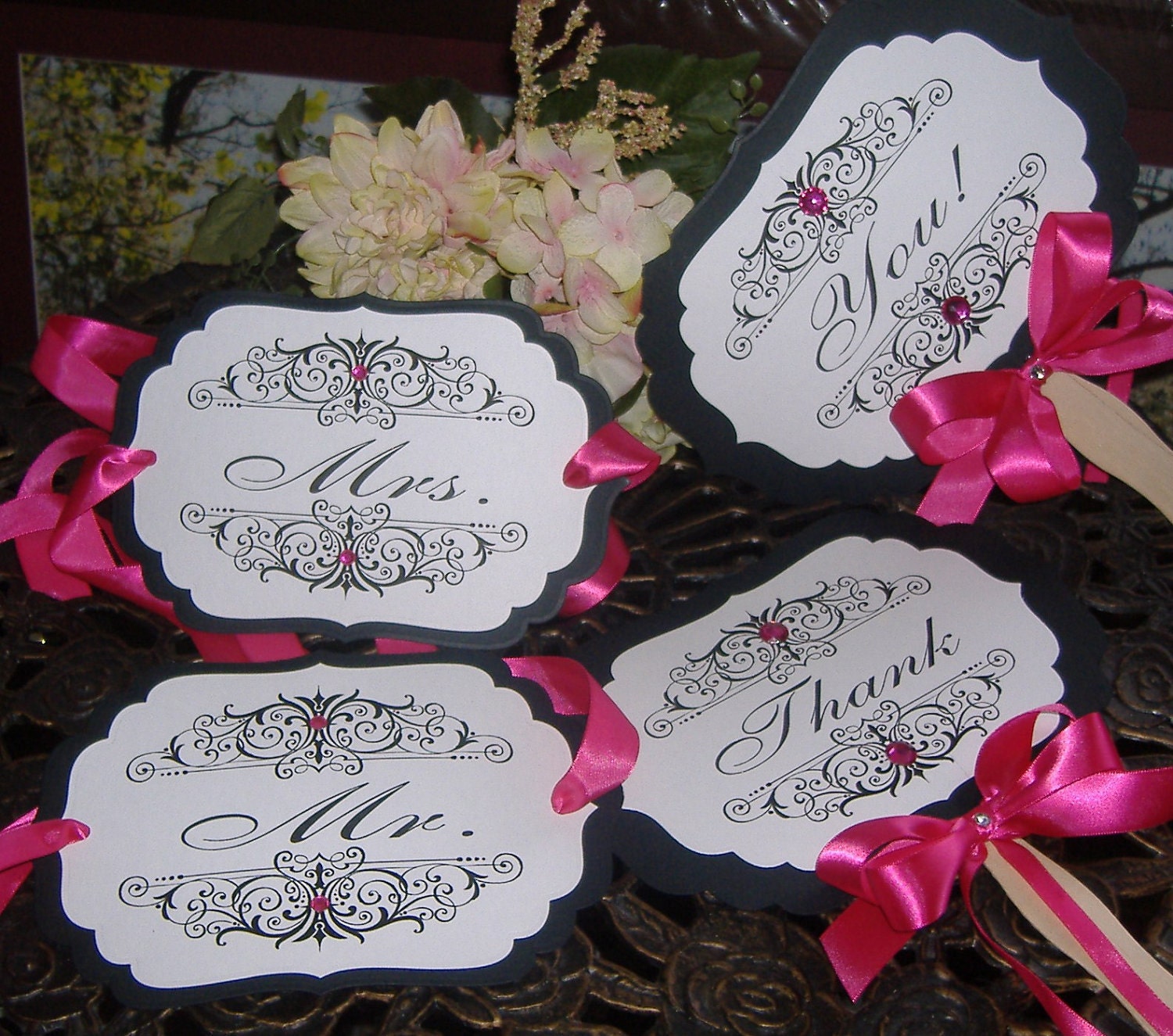 Wedding Signs, Mr and Mrs, Bride and Groom, Chair Signs, Thank You Signs, Photo Prop Signs, Photo Booth