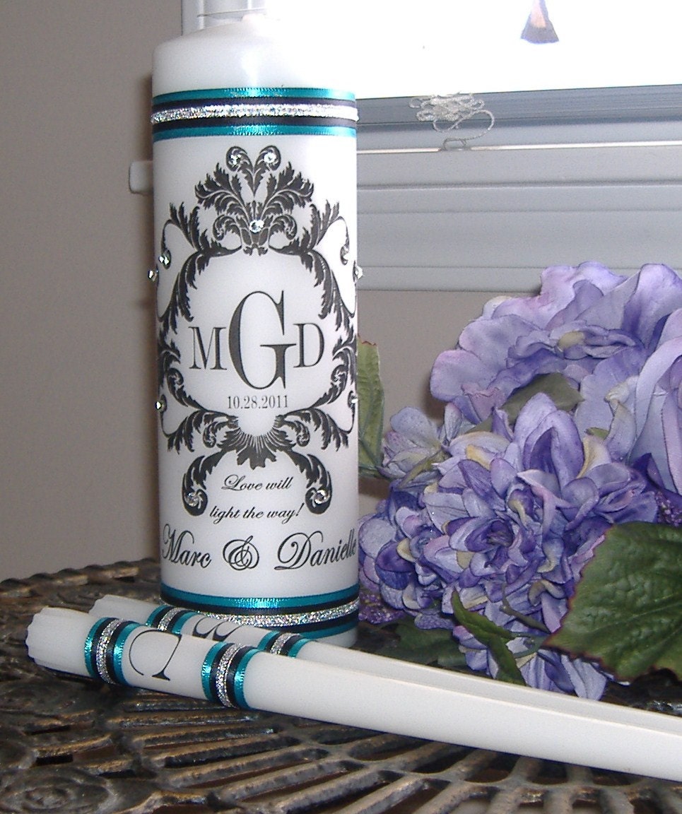 Unity Candle Set Damask