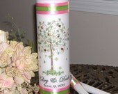 Unity Candle - Monogram and personalized - Cherry Blossom Tree of Life