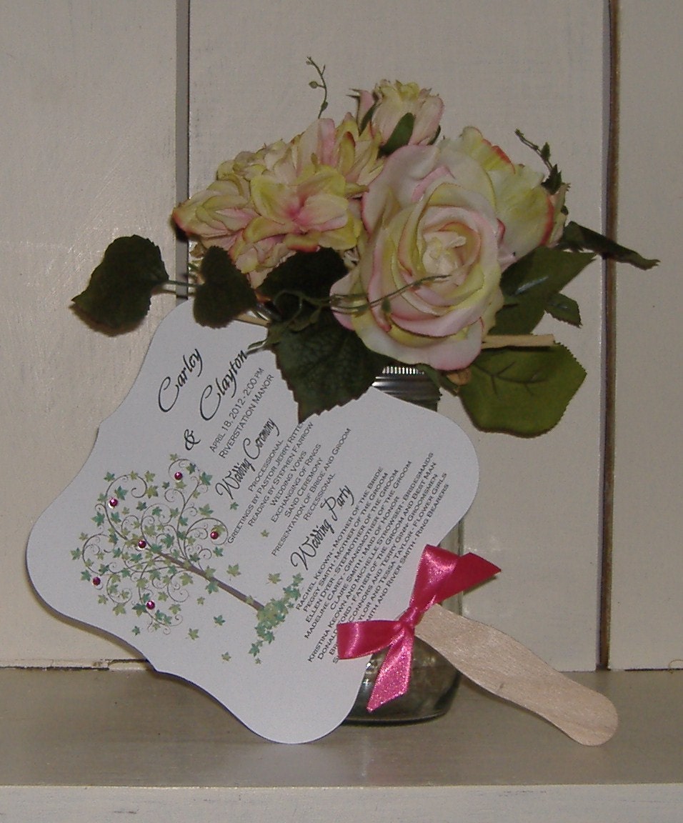 Wedding Fan Program - Tree of Life