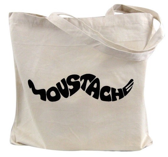 Retro Moustache Tote Bag