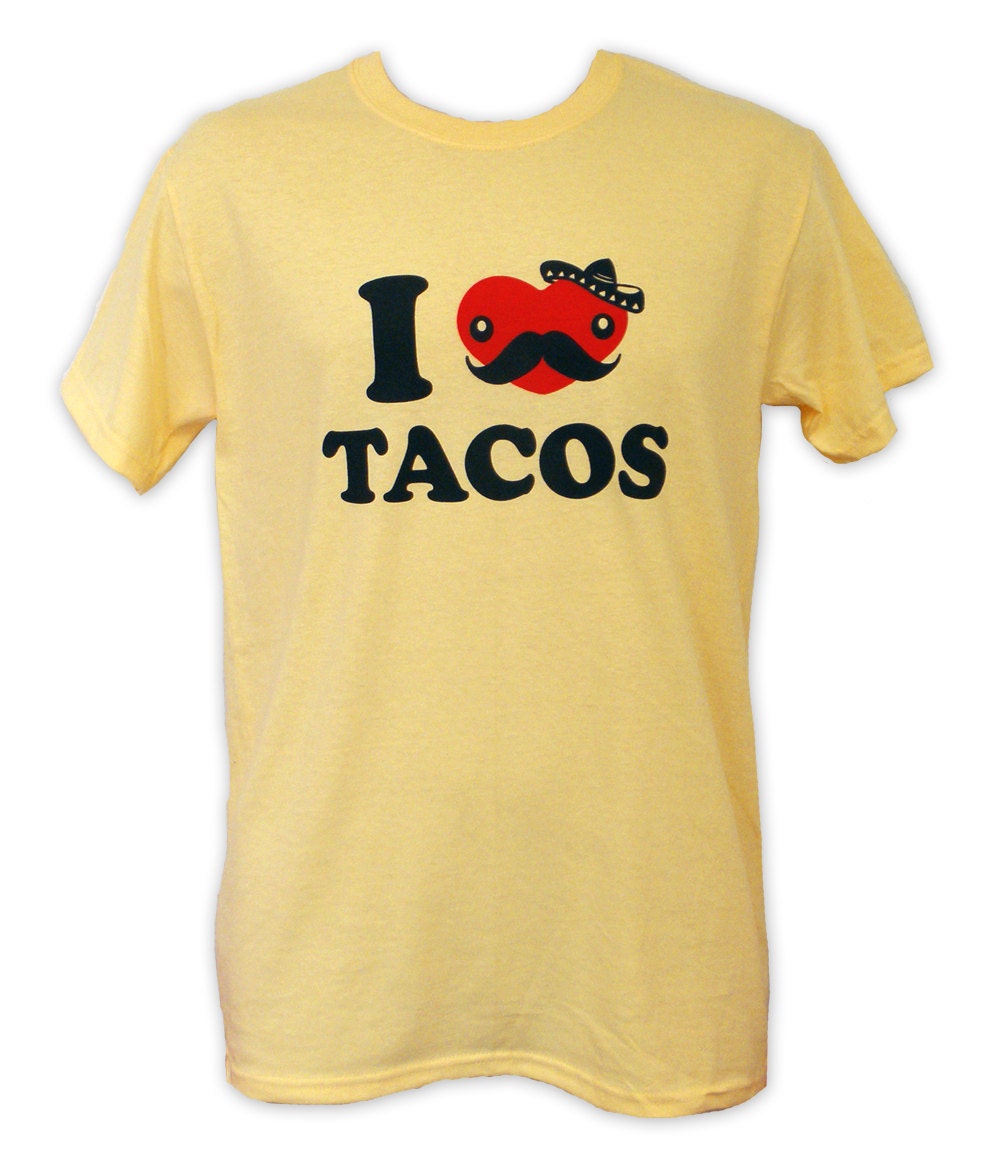 TACO T-Shirt - I Love Tacos Mens Shirt - (Sizes S, M, L, XL)